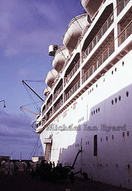 Orsova alongside the wharf at Djibouti